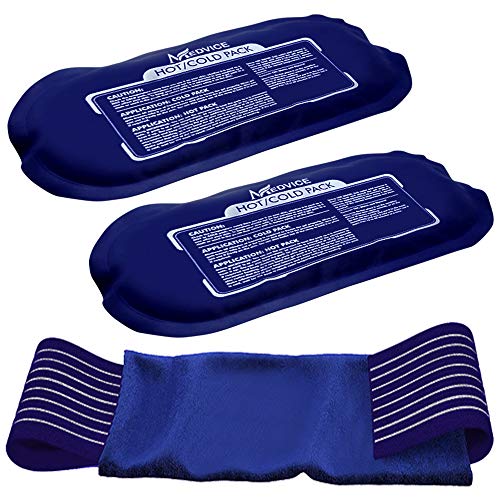 Medvice 2 Reusable Hot and Cold Ice Packs for Injuries, Joint Pain, Muscle Soreness and Body Inflammation - Reusable Gel Wraps - Adjustable & Flexible for Knees, Back, Shoulders, Arms and Legs