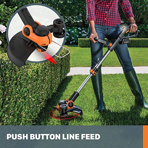 Worx WG163 GT 3.0 20V PowerShare 12" Cordless String Trimmer & Edger (Battery & Charger Included)