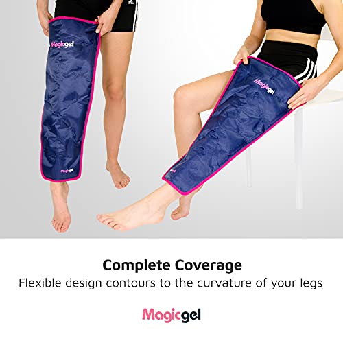 Leg Ice Pack - Professional Cold Therapy - Reduces Pain, Swelling & Inflammation - Reusable for Injuries, Sprains, Arthritis & More (by Magic Gel)