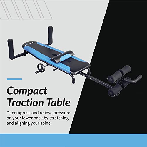 Exerpeutic Inversion Table Alternative Traction Table with 300 LBS Weight Capacity, Super Space Saving