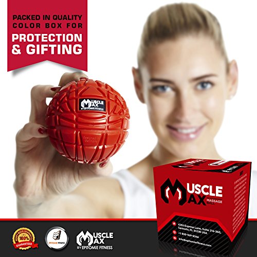 Muscle Max Massage Ball - Therapy Ball for Trigger Point Massage - Deep Tissue Massager for Myofascial Release - Mobility Ball for Exercise & Recovery