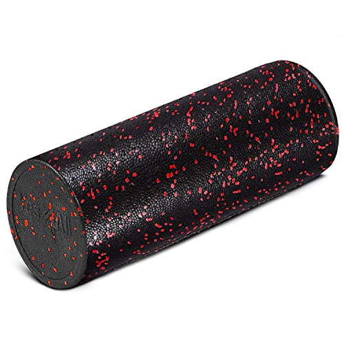 Yes4All 18" High Density EPP Round Foam/Back Rollers for Physical Therapy and Exercise (Red Speckled)