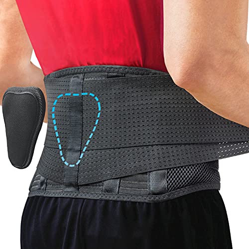 Back Brace by Sparthos - Immediate Relief from Back Pain, Herniated Disc, Sciatica, Scoliosis and more! - Breathable Mesh Design with Lumbar Pad- Adjustable Support Straps- Lower Back Belt- Size Large