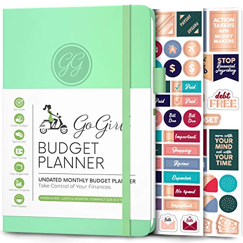 Gogirl Budget Planner and Monthly Bill Organizer â Financial Planner Organizer Budget Book. Bill Book to Control Your Money. Undated â Start Any Time, 5.3" x 7.7", Lasts 1 Year â Mint Green