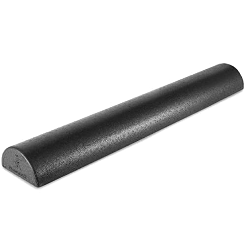 ProsourceFit High Density Half Round Foam Roller Parent 36x3, Black