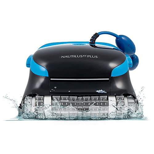 Dolphin Nautilus CC Plus Robotic Pool [Vacuum] Cleaner - Ideal for In Ground Swimming Pools up to 50 Feet - Powerful Suction to Pick up Small Debris - Easy to Clean Top Load Filter Cartridges