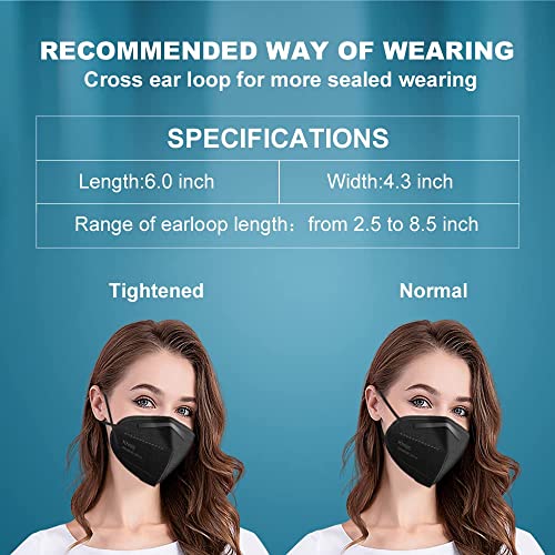 CHGD Kn95 Face Mask Black,5 Layer Cup Dust Safety Masks Men & Women Universal,Breathable, Comfortableable,Home and Outdoor Wearing (Black-30pcs)