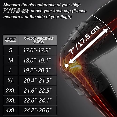 NEENCA Professional Hinged Knee Brace, Medical Knee Support with Removable Dual Side Stabilizers for Knee Pain, Arthritis, Meniscus Tear, Swollen, Injury Recovery, Joint Pain Relief, ACL. Men & Women (XX-Large, Black)