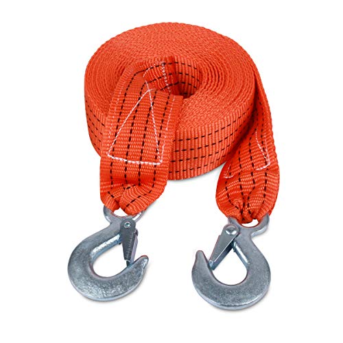 JCHL Tow Strap with Hooks 2in X20Ft Recovery Strap 10,000LB Break Strengthened Towing Rope for Towing Vehicles in Roadside Emergency