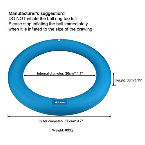 Trideer Ball Chair – Exercise Stability Yoga Ball with Base for Home and Office Desk, Ball Seat, Flexible Seating with Ring & Pump, Improves Balance, Back Pain, Core Strength & Posture（Ball with Ring