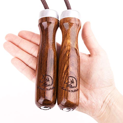 Golden Stallion Leather Jump Rope - Jump Rope for Men and Women - Jump Rope Weighted and Adjustable - Transform Your Body at Home, Office & on the Go
