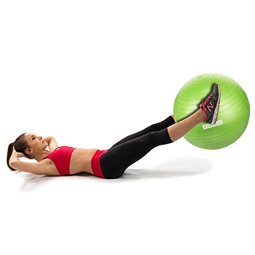 YOGU Stability Exercise Ball 65cm Yoga Balance Ball Birthing Ball with Air Pump Anti-Slip & Anti-Burst Supports 2000lbs Great for Yoga Pilates Abdominal Workout Fitness Ball and Office Chair