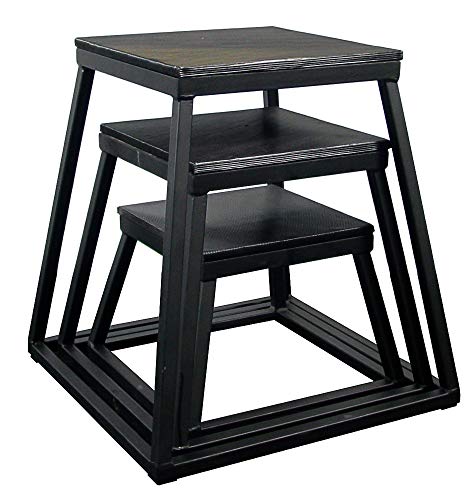 Ader Plyometric Platform Box Set- 12", 18" & 24" Black