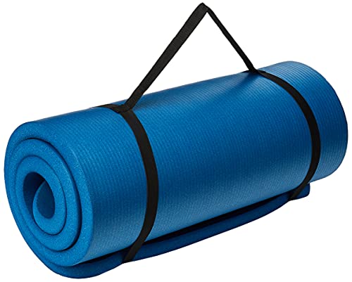 ProsourceFit Extra Thick Yoga and Pilates Mat, High Density Exercise Mat with Comfort Foam and Carrying Strap, Pink