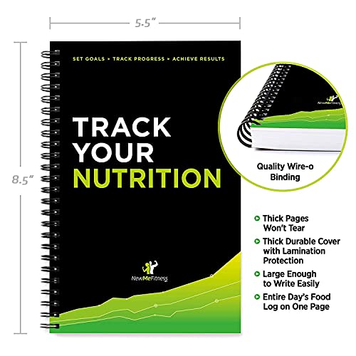 NewMe Fitness Journal for Women & Men, Fitness and Nutrition Planner to Track Weight Loss, Muscle Gain, Gym, Bodybuilding Progress, Daily Personal Health Tracker - 2 Pack (1 Nutrition Planner + 1 Fitness & Nutrition Planner)