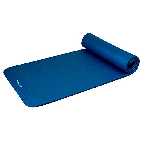 Retrospec Solana Yoga Mat 1/2 inch & 1 inch w/ Nylon Strap for Men & Women - Non Slip Exercise Mat for Yoga, Pilates, Stretching, Floor & Fitness Workouts