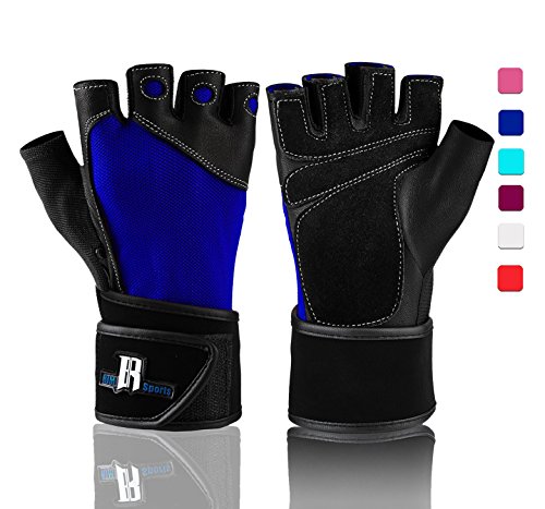 RIMSports Wrist Wrap Gloves for Men - Womens Lifting Gloves Gym Gloves for Women Weight Lifting Womens Workout Gloves for Weights Mens Weight Lifting Gloves Weightlifting Gloves Womens