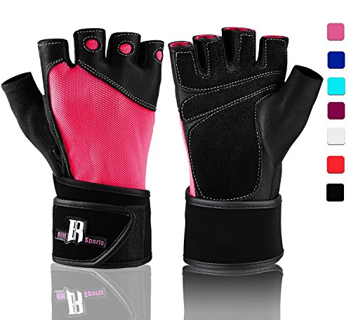 RIMSports Womens Workout Gloves with Wrist Support - Weight Gloves Womens Mens Workout Gloves Gym Gloves for Men Guantes para Gym Hombre Workout Accessories for Men Gym Accessories