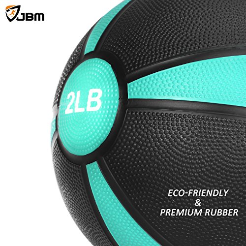 JBM Medicine Ball Slam Ball 2lbs 4lbs 6lbs 8lbs 10lbs 12lbs 15lbs Workouts / Exercise Strength Training Cardio Exercise Plyometric & Core Training Squats, Lunges (Blue - 2LB, Medicine Balls)