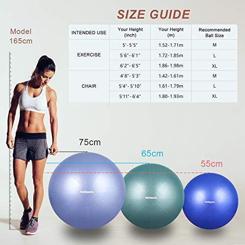 GalSports Pregnancy Birthing Ball, Yoga Exercise Birth Ball Chair for Delivery & Training & Fitness, Extra Thick Non-Toxic Anti-Burst Labor Ball with Quick Pump