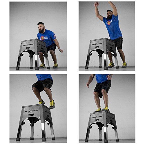 Rep Fully Assembled Adjustable Height Plyo Box 16/20/24 Plyometric Box for Agility Workouts and Box Jump Training