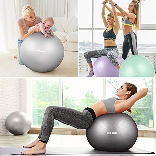 GalSports Pregnancy Birthing Ball, Yoga Exercise Birth Ball Chair for Delivery & Training & Fitness, Extra Thick Non-Toxic Anti-Burst Labor Ball with Quick Pump