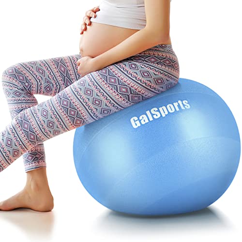 GalSports Pregnancy Ball - Birthing Ball for Workout Yoga Stability, Pregnancy Safety Anti-Burst Materials for Maternity, Labor Exercise Ball with Quick Pump