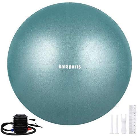 Galsports Pregnancy Birthing Ball, Yoga Exercise Birth Ball Chair for Delivery & Training & Fitness, Extra Thick Non-Toxic Anti-Burst Labor Ball with Quick Pump(Charcoal Blue,L(58-65cm))