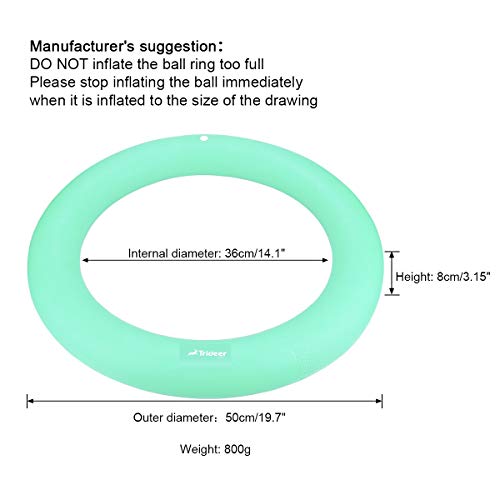 Trideer Ball Chair – Exercise Stability Yoga Ball with Base for Home and Office Desk, Ball Seat, Flexible Seating with Ring & Pump, Improves Balance, Back Pain, Core Strength & Posture（Ball with Ring