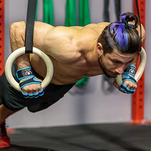 Mava Sports Cross Training Gloves with Wrist Support for Fitness, WOD, Weightlifting, Gym Workout & Powerlifting - Silicone Padding, no Calluses - Men & Women, Strong Grip (Dark Blue, Large)