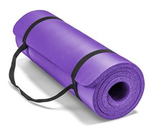 Spoga Premium Extra Thick 71-Inch Long High Density Exercise Yoga Mat with Comfort Foam and Carrying Straps, Purple