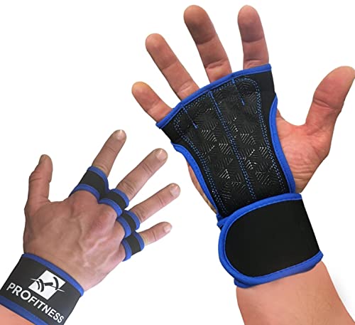 ProFitness Workout Gloves with Straps Best Workout Gloves for Weight Lifting, Gym Workouts (Royal Blue, X-Small)