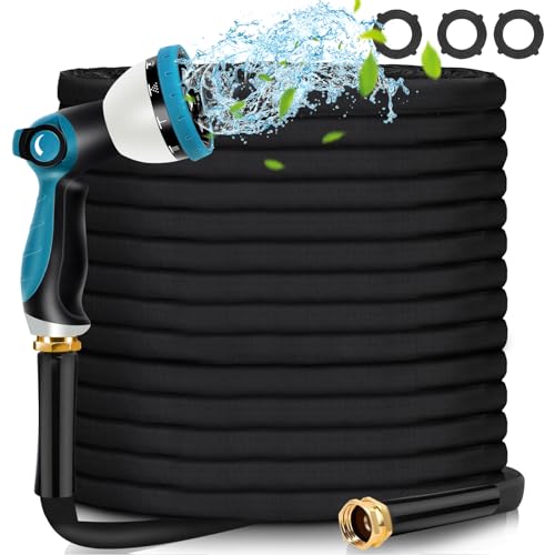 30.5m Flexible Garden Hose with 10 Function Nozzle