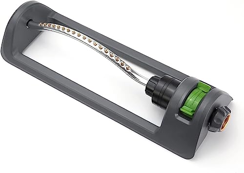 Oscillating Lawn Sprinkler with 18 Brass Nozzles