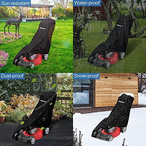 Heavy Duty Waterproof Lawn Mower Cover - Universal Fit