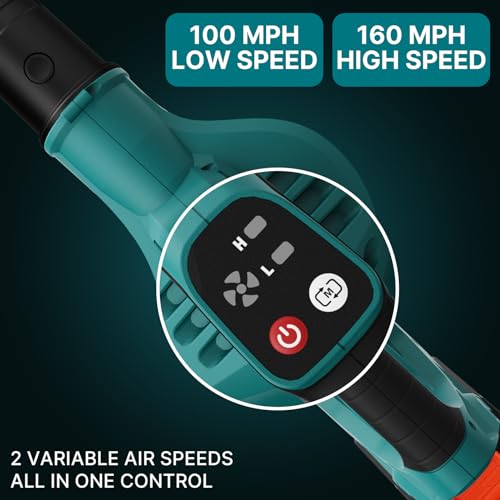 Cordless Leaf Blower with 2 Batteries, Charger & 2 Speeds