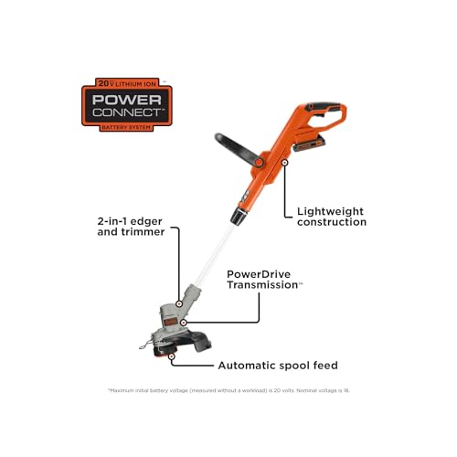 BLACK+DECKER Cordless String Trimmer and Edger, 12 Inch