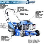 Hyundai 17" Self-Propelled Petrol Lawnmower, Blue