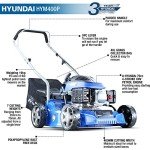 Hyundai 16" 79cc Petrol Lawnmower with Grass Collector