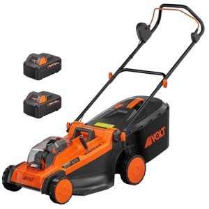 AIVOLT 48V Cordless Lawnmower with Batteries and Charger