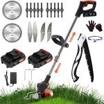 21V Cordless Lawn Strimmer with Battery and Charger
