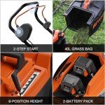 AIVOLT 48V Cordless Lawnmower with Batteries and Charger