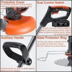 21V Cordless Lawn Strimmer with Battery and Charger