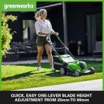 Greenworks Cordless Lawnmower with 2 Batteries & Charger