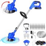 21V Cordless Electric Grass Trimmer with Batteries