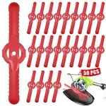 50 Plastic Grass Trimmer Blades for Lawn Mowers