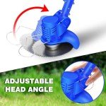 21V Cordless Electric Grass Trimmer with Batteries