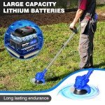 21V Cordless Electric Grass Trimmer with Batteries