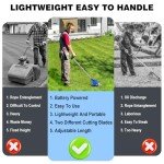 21V Cordless Electric Grass Trimmer with Batteries