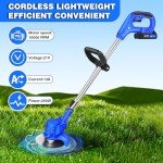 21V Cordless Electric Grass Trimmer with Batteries